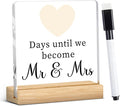Wedding Engagement Gifts for Couples, Funny Wedding Countdown Acrylic Sign by YUANHAO