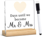 Wedding Engagement Gifts for Couples, Funny Wedding Countdown Acrylic Sign by YUANHAO