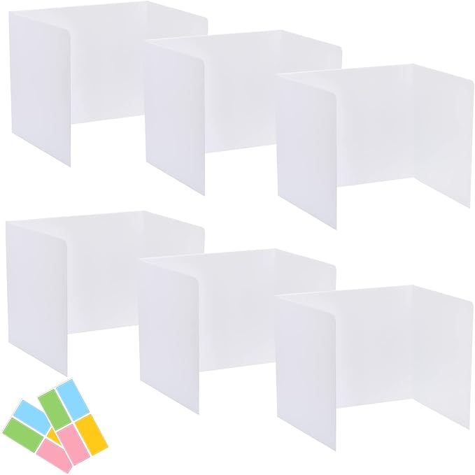 6 Pack Privacy Shields for Student Desks, Privacy folders for Student Testing by bcabo