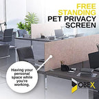 OBEX Free Standing Desk PET Privacy Screen, Table Top Home & Office Furniture - Image 6