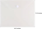 11 x 14 Large Clear Plastic Envelopes Document File Storage Holder 20 Pack Hook - Image 2