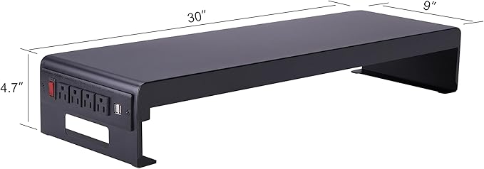 Rocelco 46" Height Adjustable Corner Standing Desk Converter - Image 5