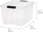 IRIS USA 40 Qt Stackable Plastic Storage Bins - Image 2