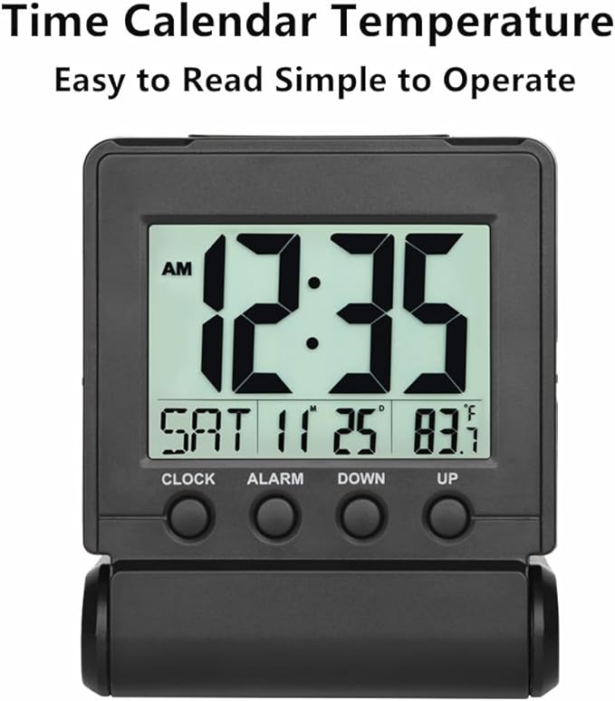FAMICOZY Small Folding Digital Travel Alarm Clock - Image 2