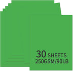 30 Sheets Green Cardstock 8.5'' x 11'', 250gsm/90lb Heavyweight Cover Cardstock by Bazyrock