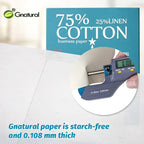 75% Cotton 25% Linen Paper, 85gsm Inkjet Printing Paper, 8.5"x11" White Color - Image 3