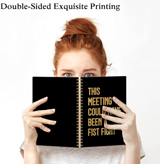 XQLZY This Meeting Could Have Been A Fist Fight Spiral Notebook, Funny - Image 3