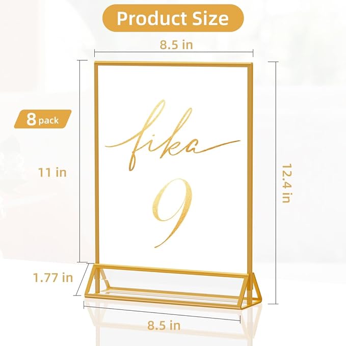 PPH-Sisy Acrylic Sign Holder 8.5x11 Clear Acrylic Frames Display Stand Double - Image 2