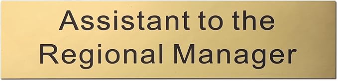 Assistant to The Regional Manager Desk Plate, 2 x 8 inch Novelty Name Plate - Image 3