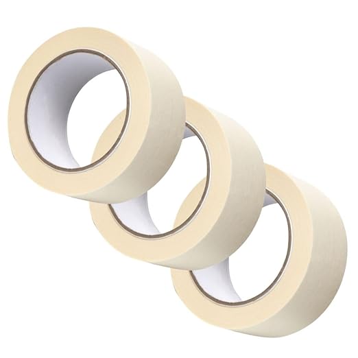 GTSE Masking Tape, 3 Pack, 2 inches x 55 Yards, General Purpose Beige by GTSE