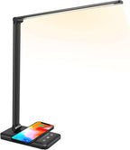 led desk lamp with wireless charger, usb charging, view 9