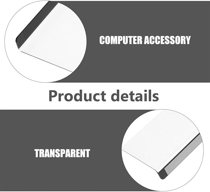 OSALADI 2pcs Clear Acrylic Computer Monitor Memo Boards Left Right Side Panel - Image 3