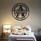 Custom Metal Signs | Personalized Monogram Name Sign | Outdoor Wall Art - Image 2