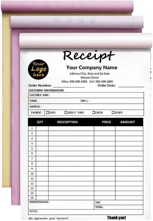 Custom Carbonless Sales Invoice Form Books by Unknown