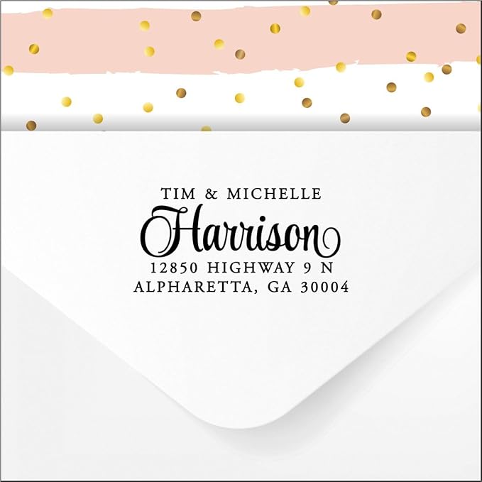 PrettySweetParty Self Inking Return Address Stamp by PrettySweetParty