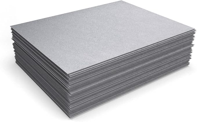 LUXPaper 8.5" x 11" Paper | Letter Size | Silver Metallic | 80lb. Text | 50 Qty - Image 4