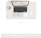 YSAGi Non-Slip Leather Desk Pad, Waterproof Laptop Computer Desk Keyboard Mat - Image 2