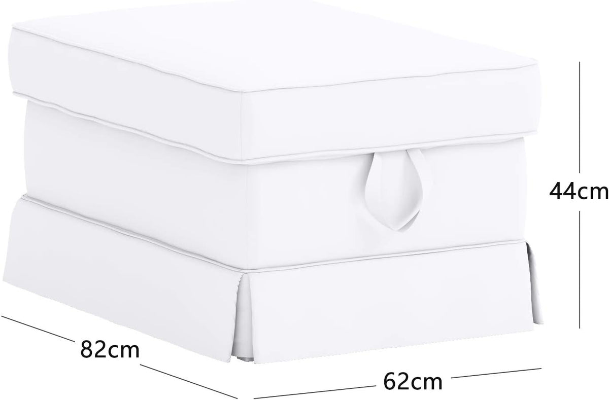 Cotton Ektorp Ottoman Cover Replacement is Custom Made Slipcover Compatible w...