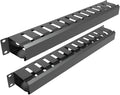 Jingchengmei 2 Pack of All Metal 1U Cable Management Horizontal Rack Mount by JINGCHENGMEI