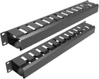 Jingchengmei 2 Pack of All Metal 1U Cable Management Horizontal Rack Mount by JINGCHENGMEI