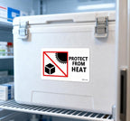 Protect from Heat Caution Labels,Shipping Warning Stickers for Package Boxes,2x3 Inch 300 Pcs Per Roll