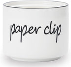 Farmhouse Ceramic Paper Clip Holders (White) | Ceramic, farmhouse, paper & binder clips, push pin organizer, desk decor, cute, durable, easy-clean, compact,versatile