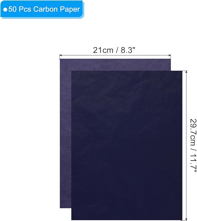 PATIKIL Carbon Paper, 50 Sheet A4 Graphite Transfer Tracing Copy Paper - Image 2