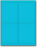 NextDayLabels - 8-1/2 x 11 Neon Color High Light Fluorescent Labels