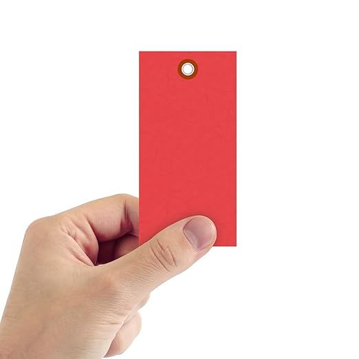SmartSign 4.75 x 2.375 inch “Red” Blank Tyvek Shipping Tags - Image 2