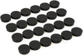 Bullseye Office 24 Round Black Fridge Magnets, Button Shaped, Small Colorful by BullseyeOffice