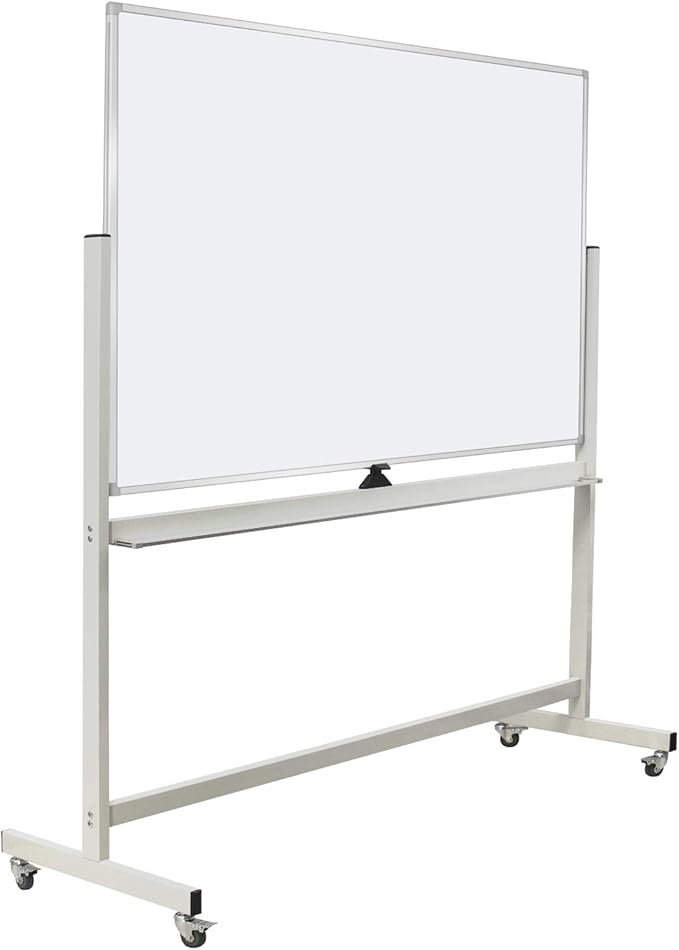 Max-officoo 60"x40" Mobile Whiteboard Double-Sided Magnetic Large Dry Erase by Unknown