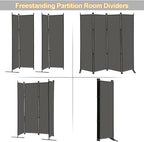 MAYOLIAH 4 Panel Room Divider Screen 6Ft Tall Foldable Privacy Dividers Indoor - Image 4