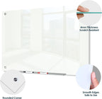 J&J worldwide Glass Whiteboard 47"x35", Magnetic White Board Glass Dry Erase - Image 2