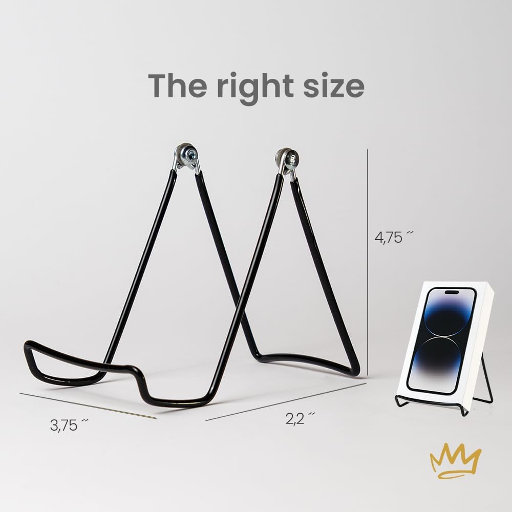 KINGDOM SOLUTIONS - 4.75" Black Metal Display Stand Made in USA - 12 Pack