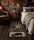 yihouse washable rustic cabin runner rug 2x6 hallway, side view