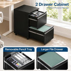 fully assembled 2 drawer mobile file cabinet with, view 10