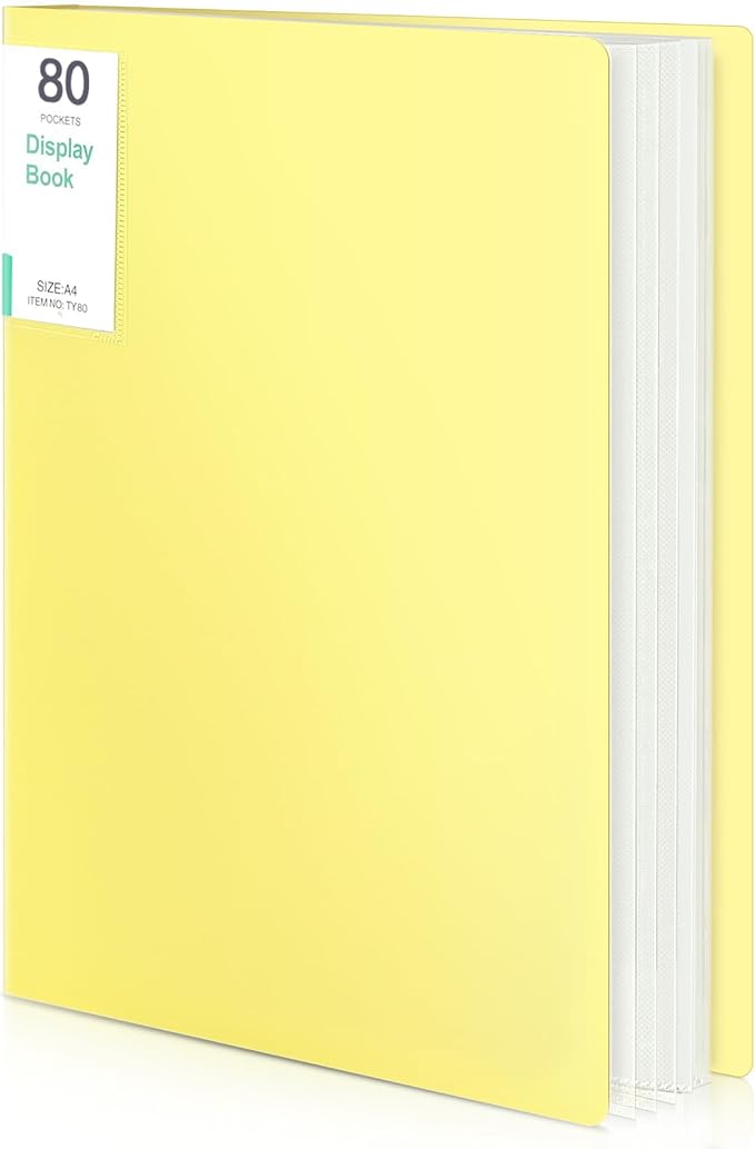 Phyxin Portfolio Binder, 80-Pocket Portfolio Folder 8.5" x 11", Displaying 160 by Phyxin
