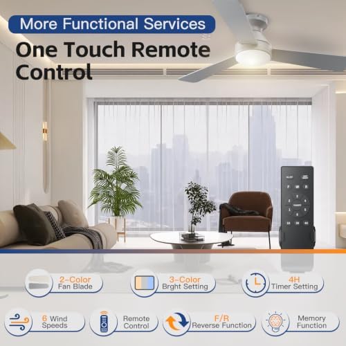 42 inch ceiling fans with lights and remote shown in use