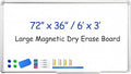 DEVELOP Large Magnetic Dry Erase Board 36 x 72 Inch, Magnetic Whiteboard by DEVELOP