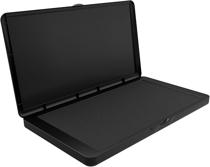 Large Stamp Pad, 6.1 x 3.4 Inch Black Ink Pad Premium Quality Felt Pad Rubber by Lsushine
