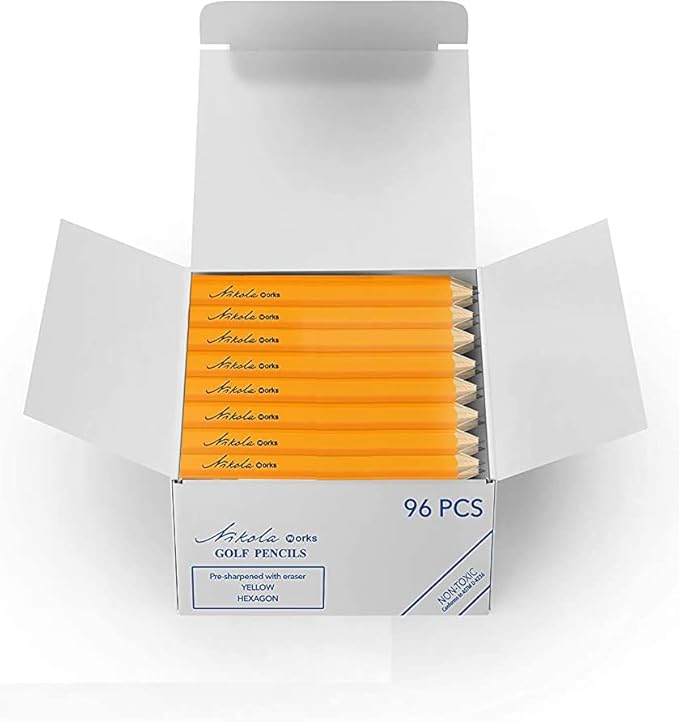 Nikola Works Mini Golf Pencils Without Erasers by Nikola+Works