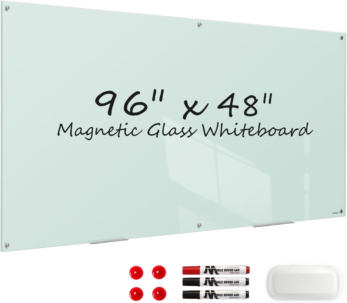 Glass Whiteboard 96x48 Large Magnetic White Board Dry Erase Board for Wall