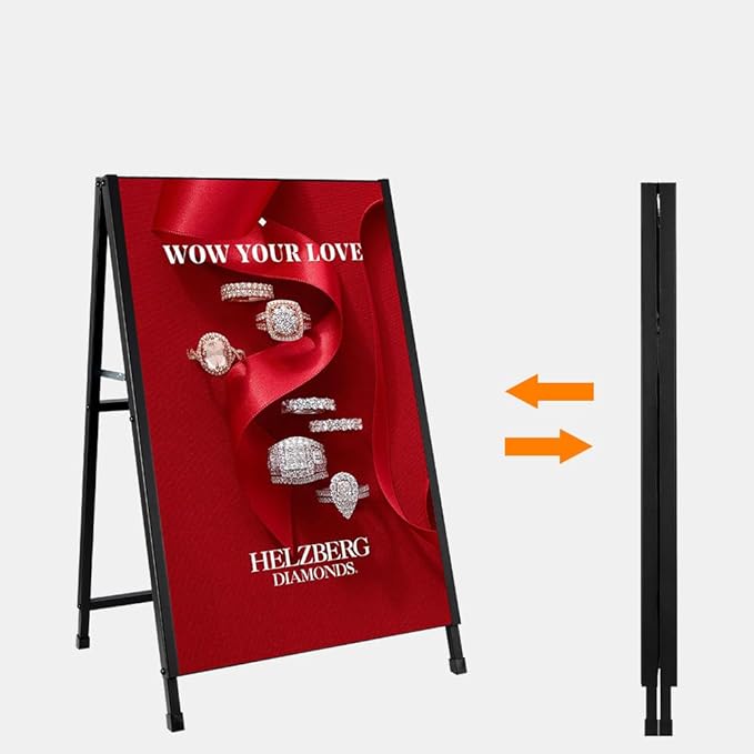 DISPLAYSWORKER Heavy Duty A-Frame Sidewalks Signs 24x36 Inch, outdoor Sandwich - Image 3