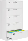 AFAIF 5 Drawer File Cabinets for Home Office, Metal Filing Cabinet by AFAIF