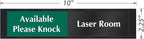 SmartSign Laser Room Available/Do Not Enter Please Knock Slider Sign, 2.25" x - Image 5