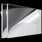 Roowest 2 Pcs 18 x 36 Inch, 1/4 Inch Thick Clear Acrylic Plexiglass Sheets by Roowest