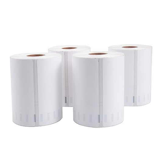 L LIKED 880 PCS 4"x 6" Direct Thermal Labels White Perforated Shipping Label by LLIKED