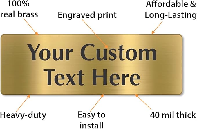 SmartSign Custom Brass Sign - Image 4