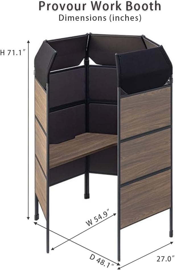 Provour Work Booth, Private Workstation, Room Divider, Office Pod, Acoustic - Image 3