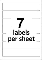 Avery File Folder Labels on 4" x 6" Sheets, Easy Peel, White/Red, Print & Handwrite, 2/3" x 3-7/16", 252 Labels (5201)